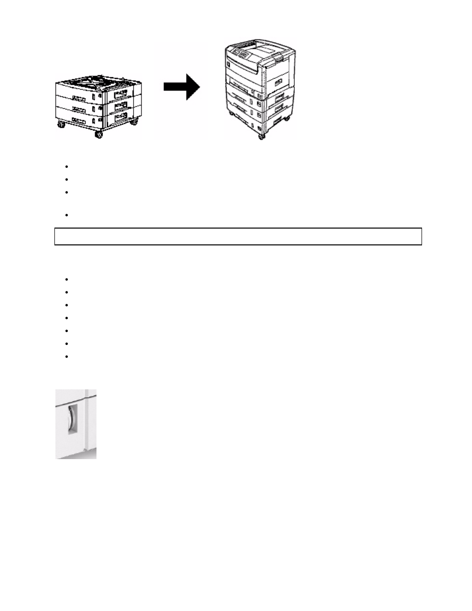 Hcf usable media sizes, The paper tray gauge, The paper tray media indicator | Oki C 9400 User Manual | Page 74 / 453