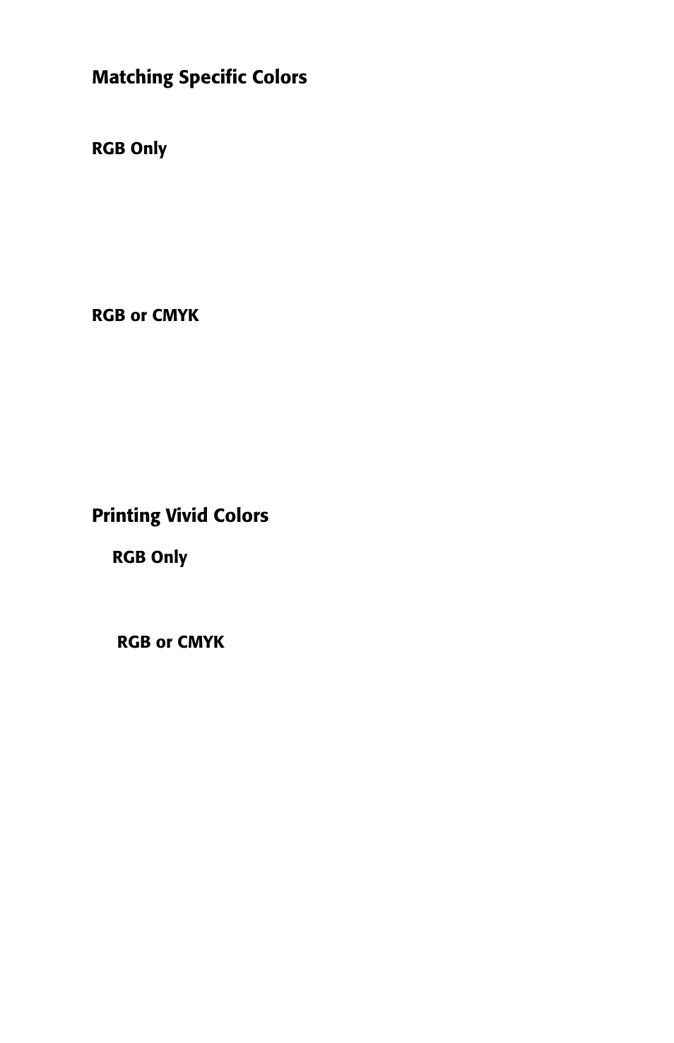 Matching specific colors, Printing vivid colors | Oki 2426 User Manual | Page 12 / 94