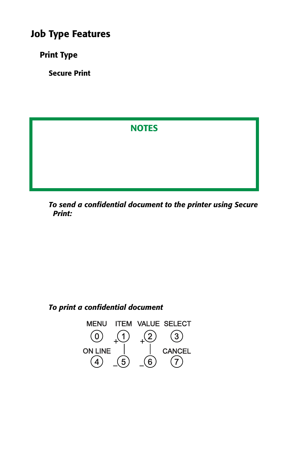 Print type, Job type features | Oki 2426 User Manual | Page 25 / 94
