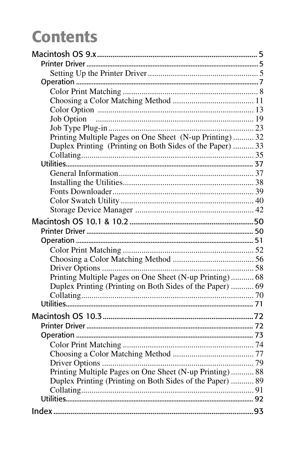 Cont ents | Oki 2426 User Manual | Page 3 / 94