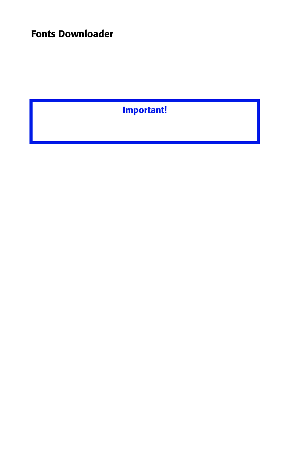 Fonts downloader, Important | Oki 2426 User Manual | Page 39 / 94