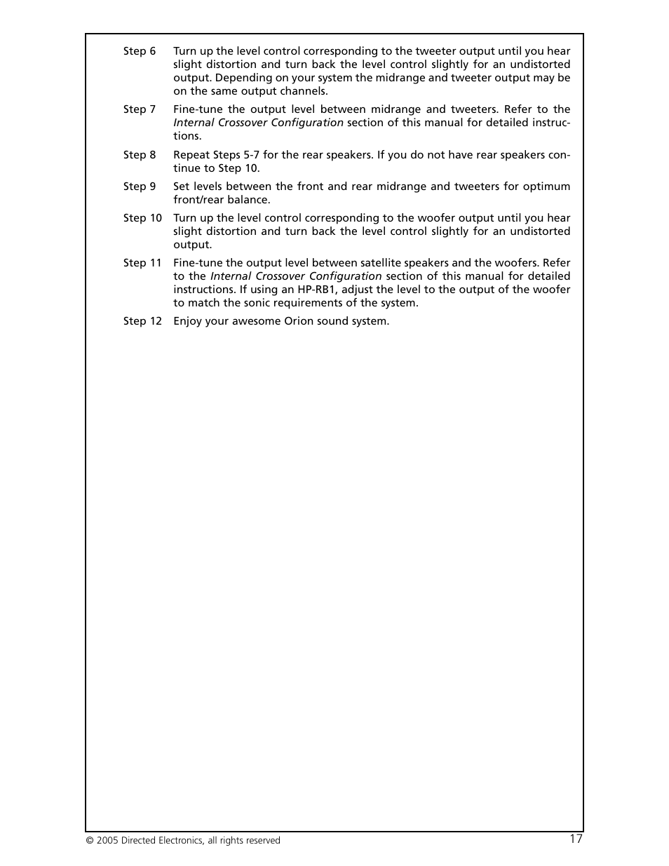 Orion Car Audio HCCA-D1200 User Manual | Page 18 / 25