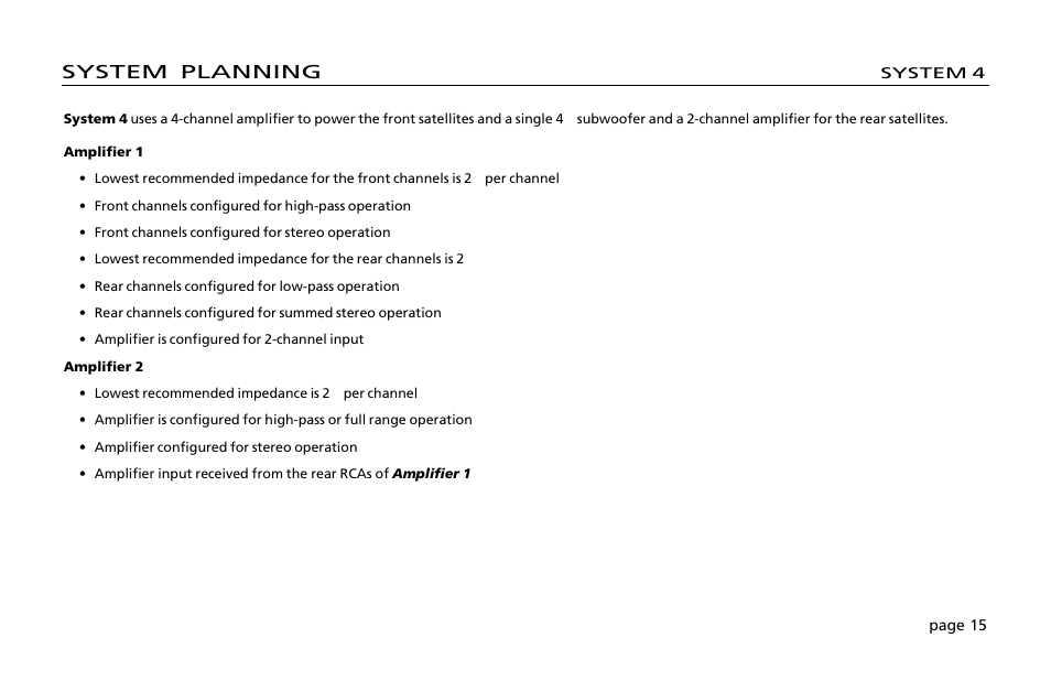 System planning | Orion Car Audio 200 User Manual | Page 17 / 44