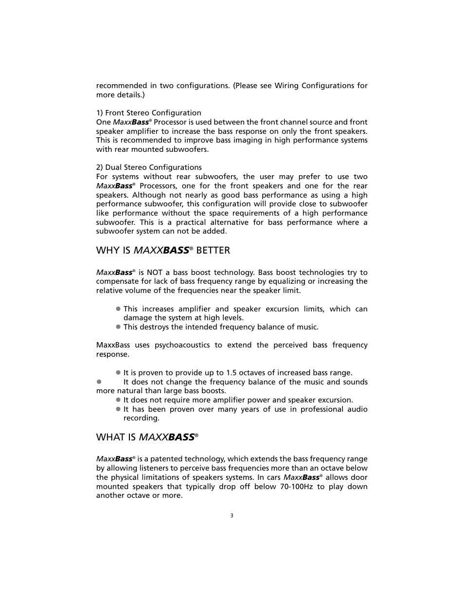 Why is maxx bass, Better, What is maxx bass | Orion Car Audio ORION MaxxBass User Manual | Page 4 / 17