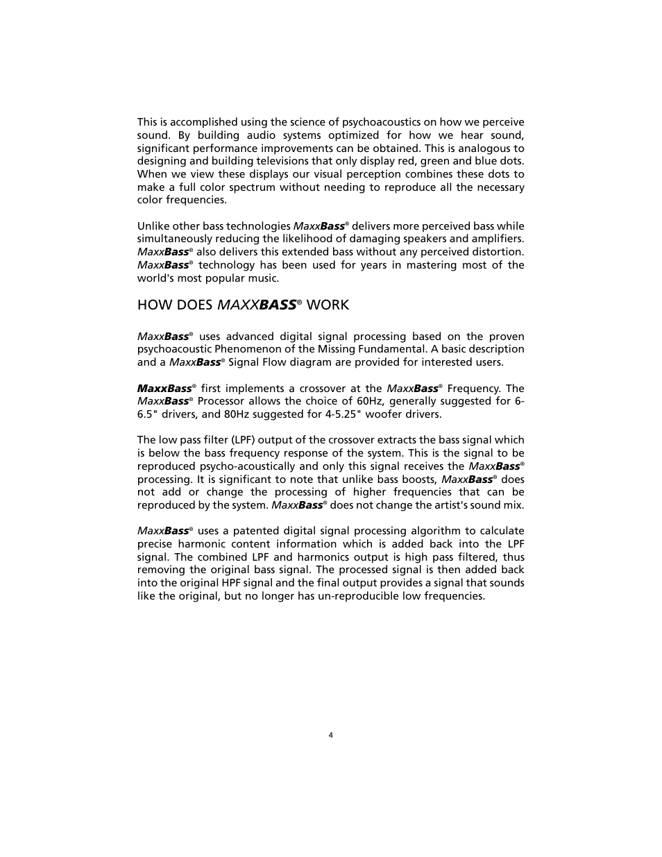 How does maxx bass, Work | Orion Car Audio ORION MaxxBass User Manual | Page 5 / 17