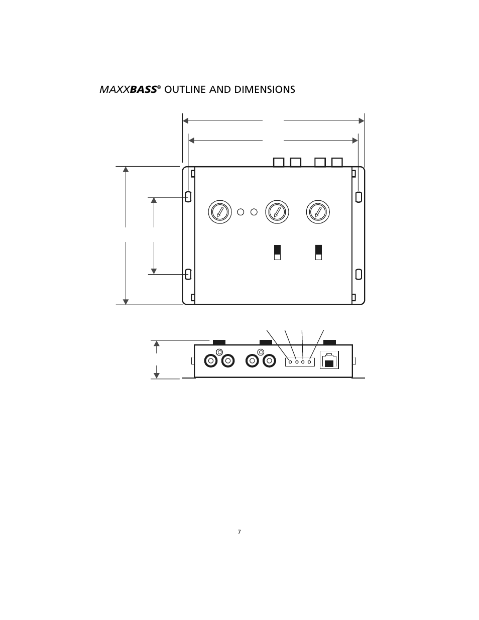 Maxx bass, Outline and dimensions | Orion Car Audio ORION MaxxBass User Manual | Page 8 / 17