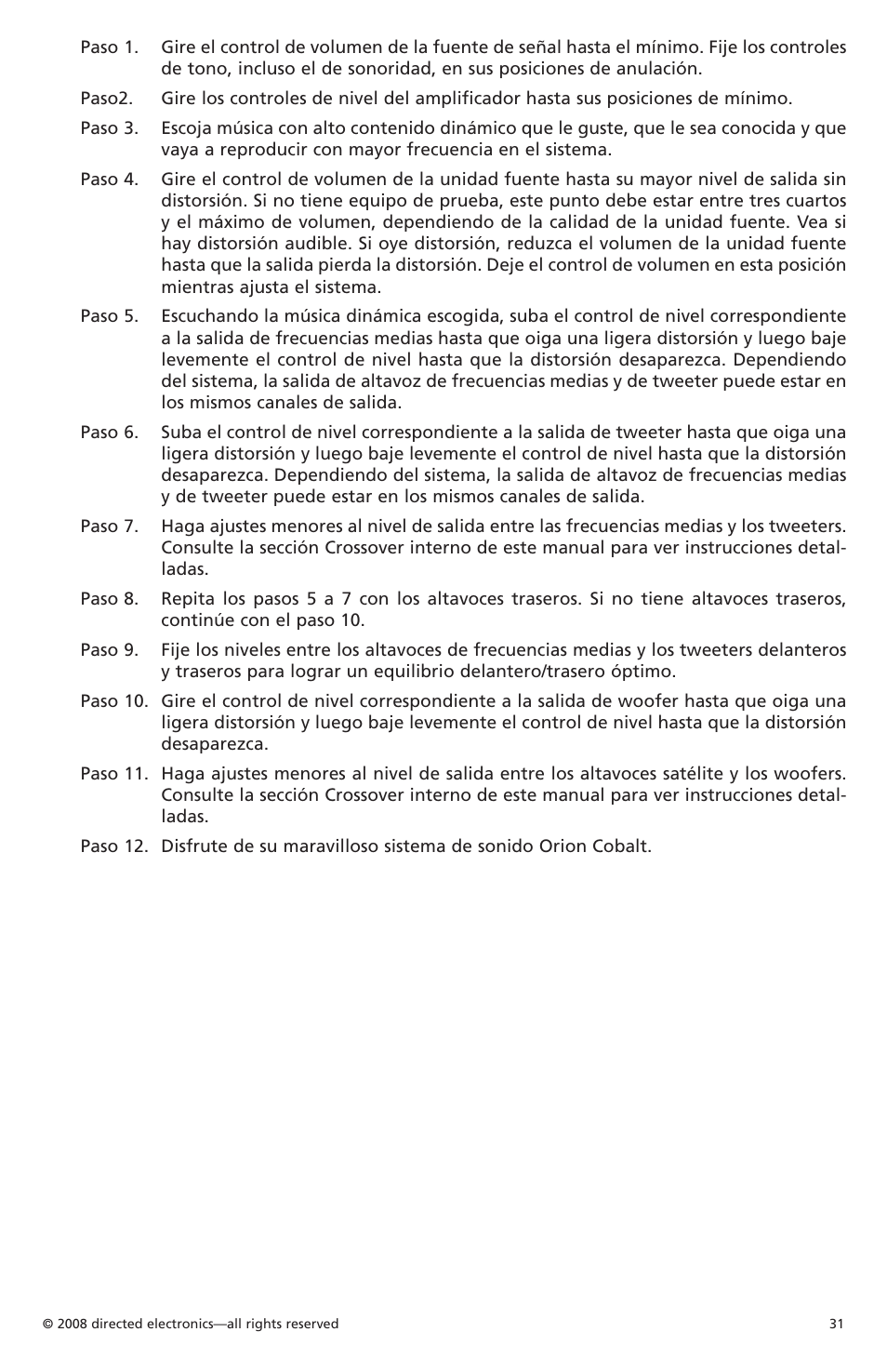 Orion Car Audio CO6002 User Manual | Page 32 / 66