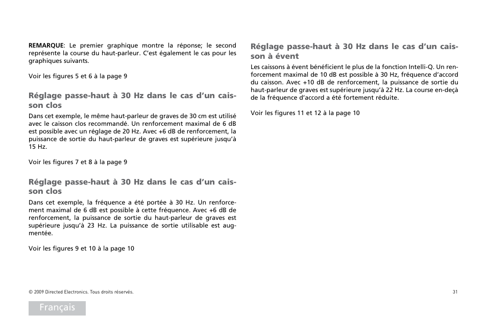 Français | Orion Car Audio HCCA25001 User Manual | Page 32 / 126