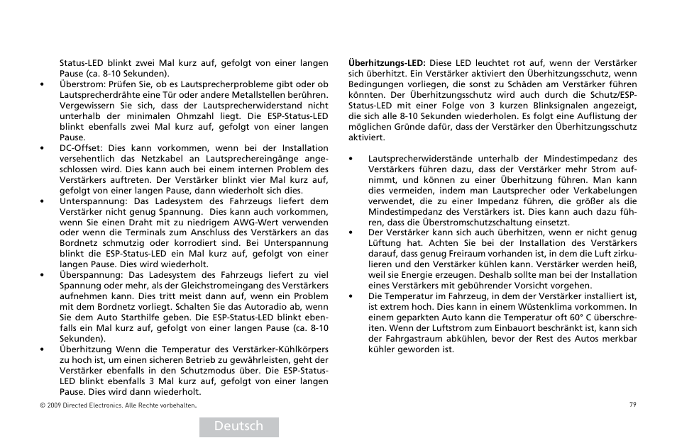 Deutsch | Orion Car Audio HCCA25001 User Manual | Page 80 / 126