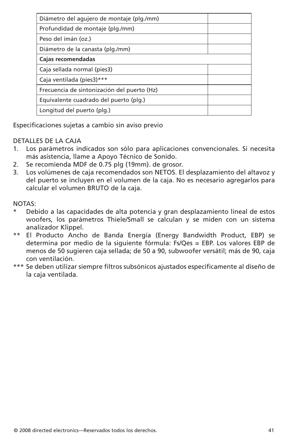 Orion Car Audio XTRPRO102 User Manual | Page 41 / 75