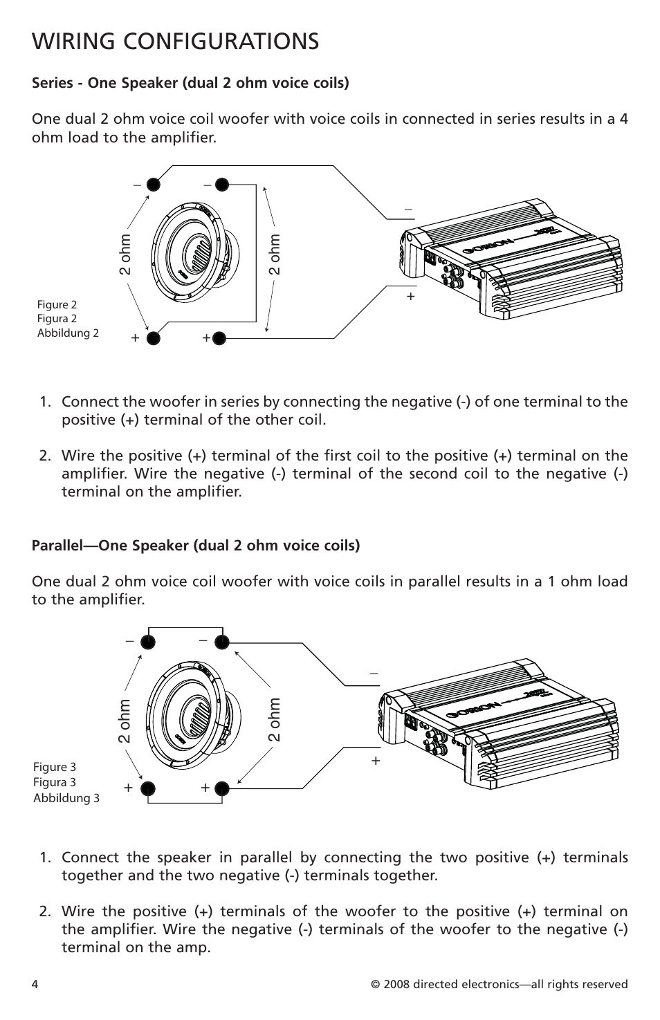 Wiring configurations | Orion Car Audio XTRPRO102 User Manual | Page 5 / 75