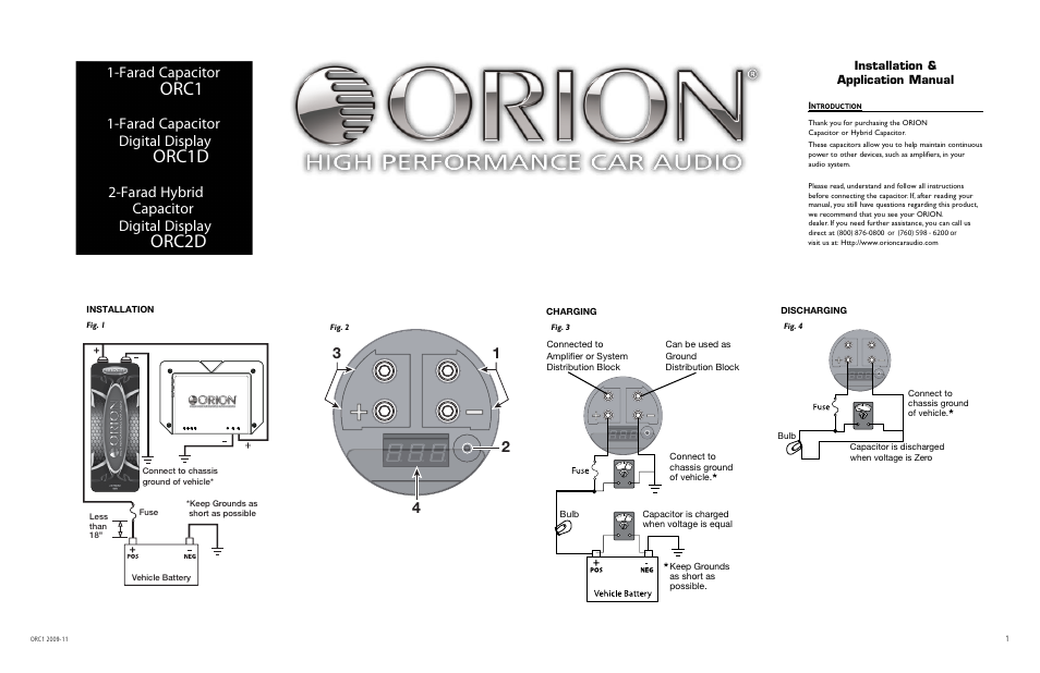 Orion Car Audio FARAD ORC1D User Manual | 2 pages