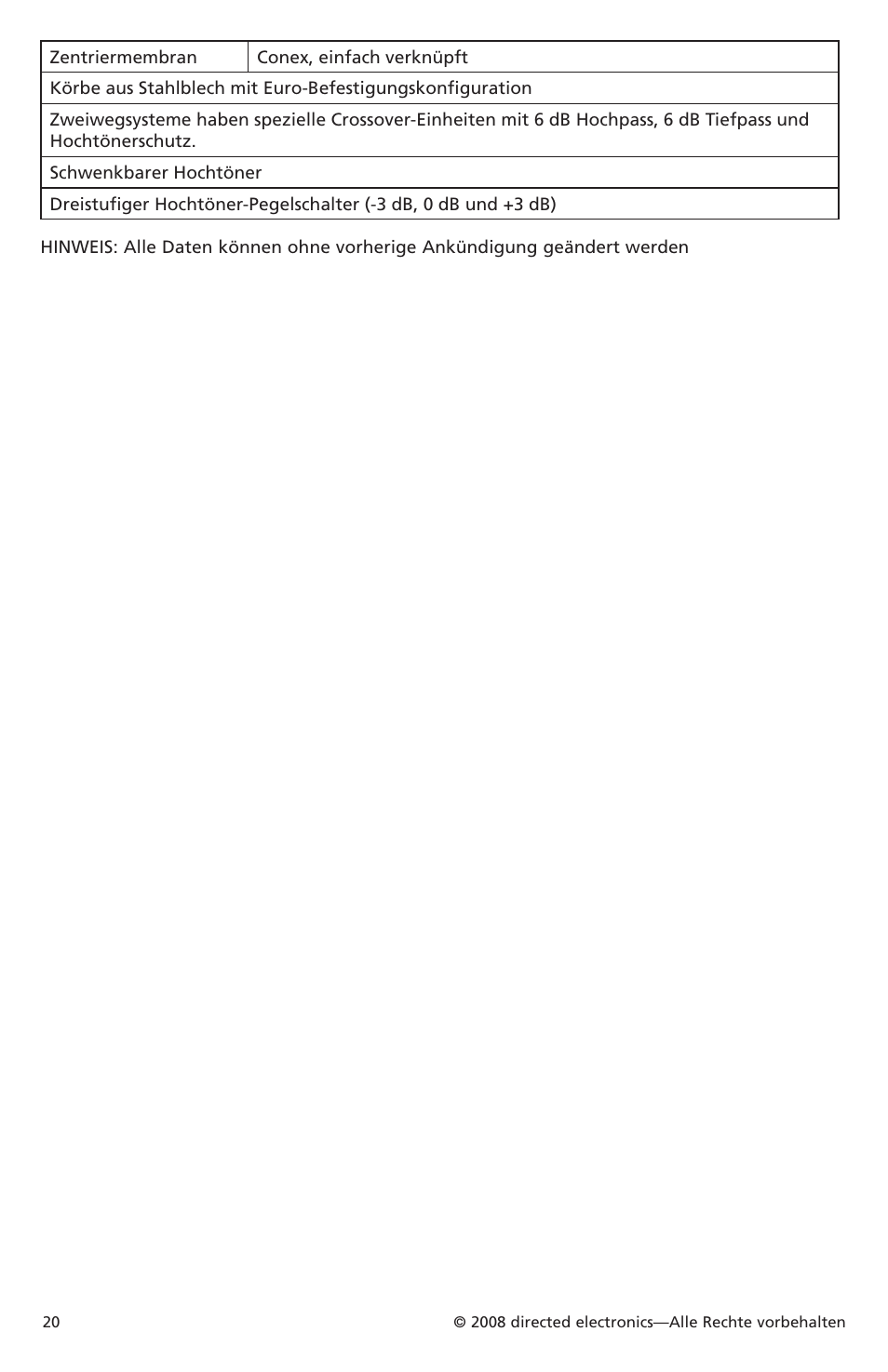 Orion Car Audio XTR52 User Manual | Page 20 / 29
