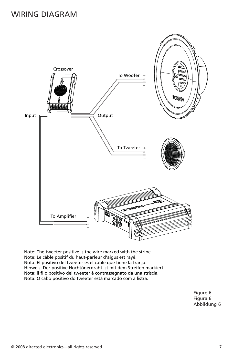 Wiring diagram | Orion Car Audio XTR52 User Manual | Page 8 / 29