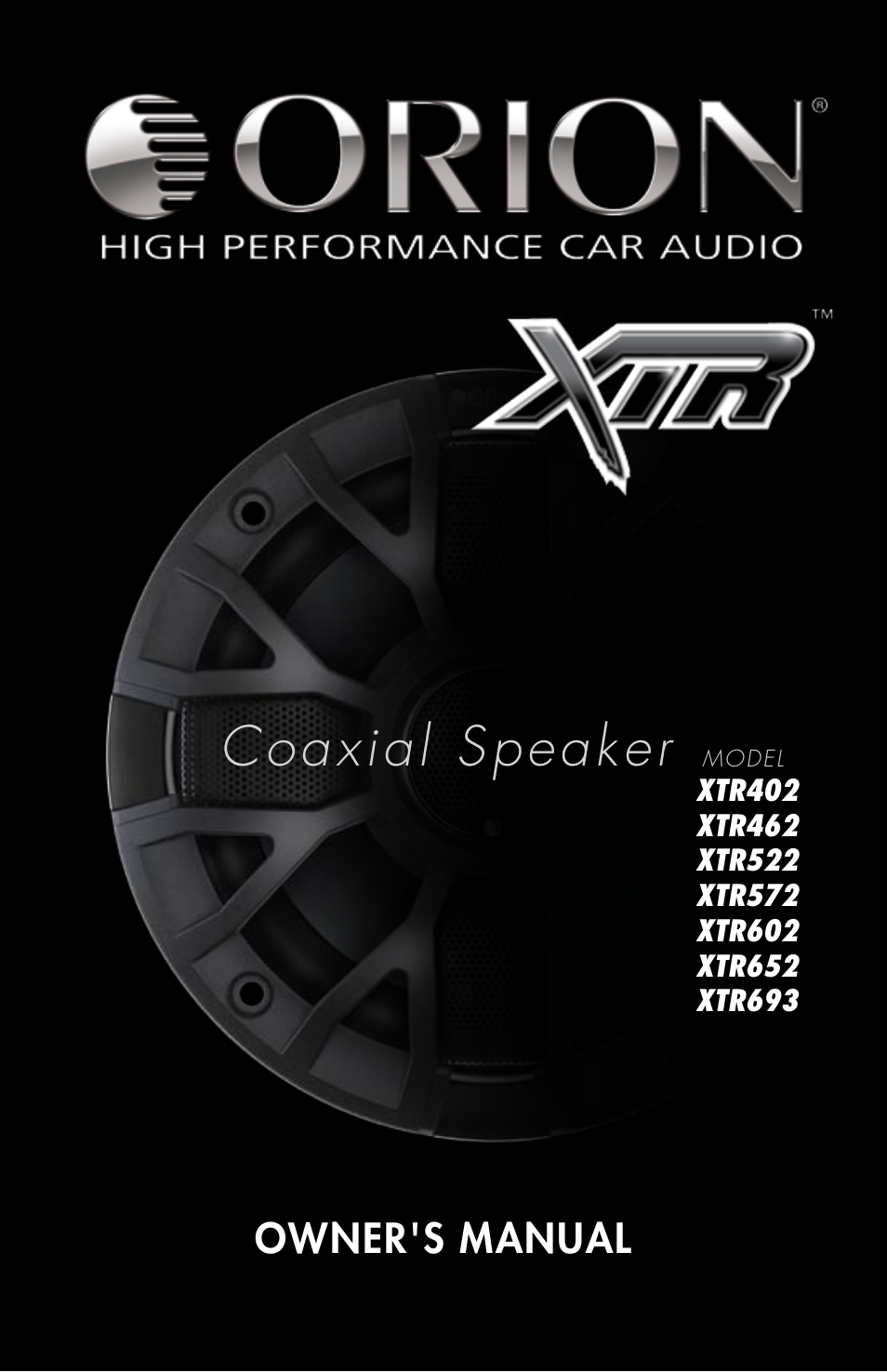 Orion Car Audio Coaxial Speaker XTR522 User Manual | 29 pages