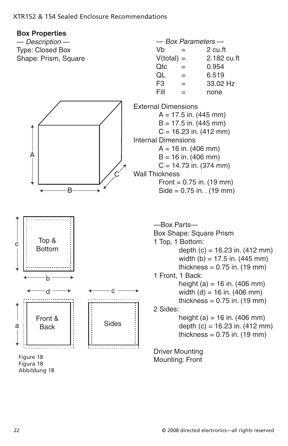 Orion Car Audio XTR Subwoofers XTR104 User Manual | Page 23 / 75