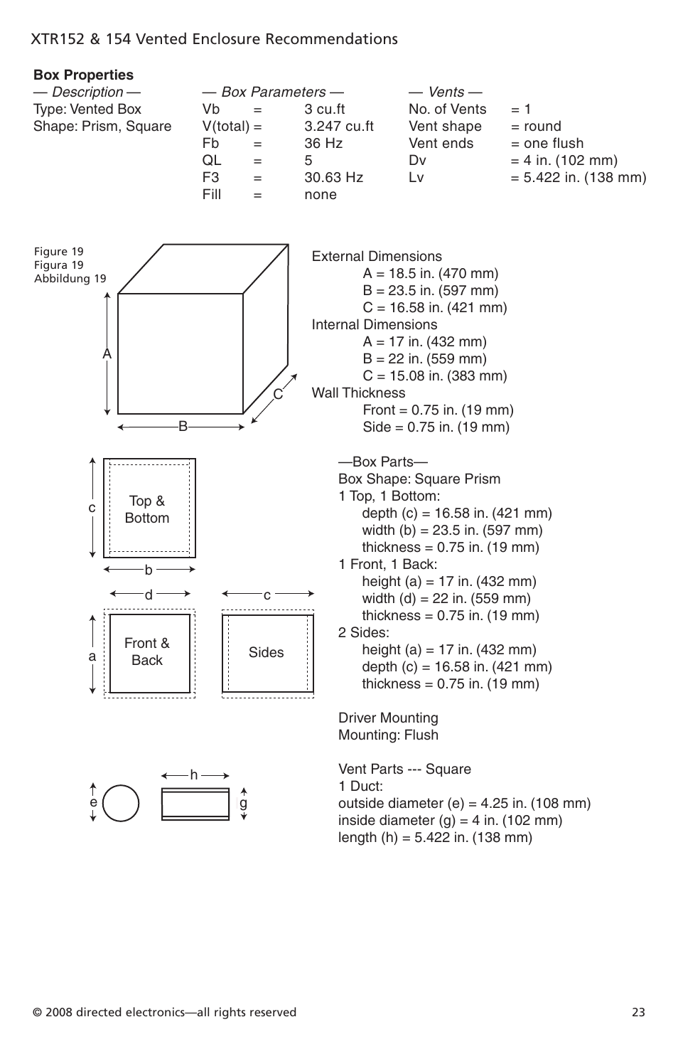 Orion Car Audio XTR Subwoofers XTR104 User Manual | Page 24 / 75