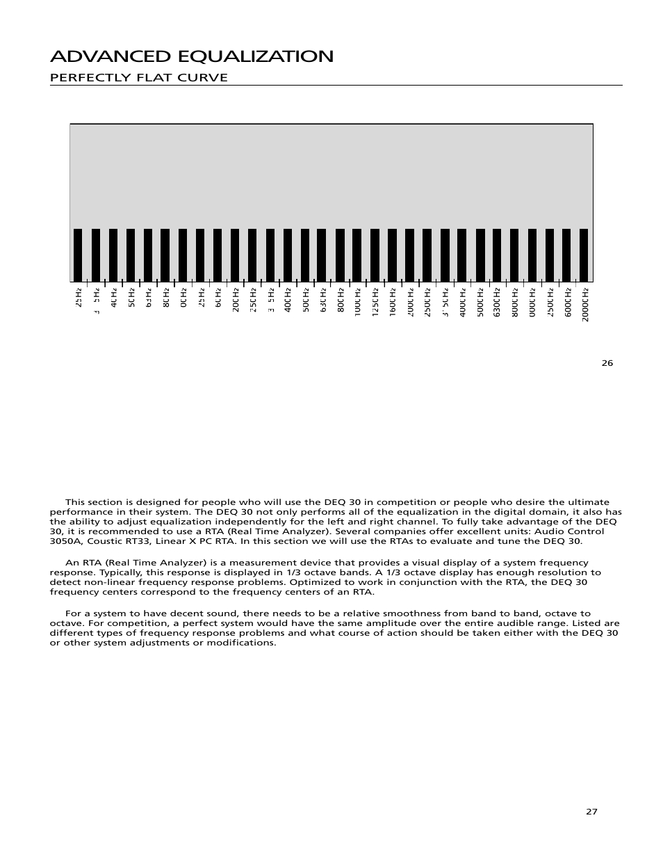 Advanced equalization | Orion Car Audio DEQ 30 User Manual | Page 27 / 27