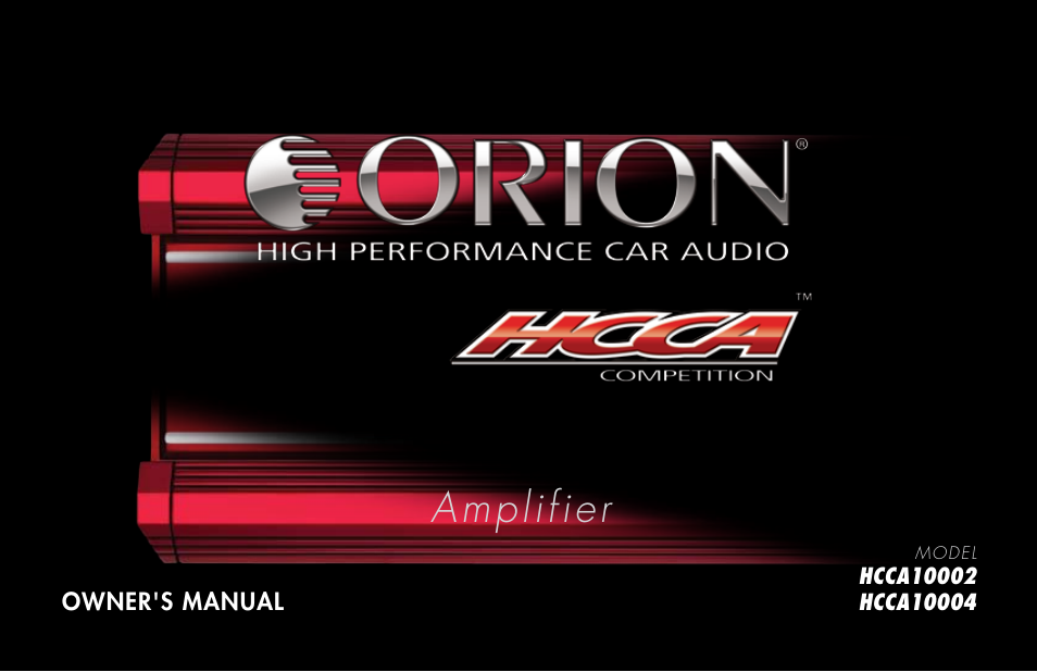 Orion Car Audio HCCA COMPETITION HCCA10002 User Manual | 126 pages