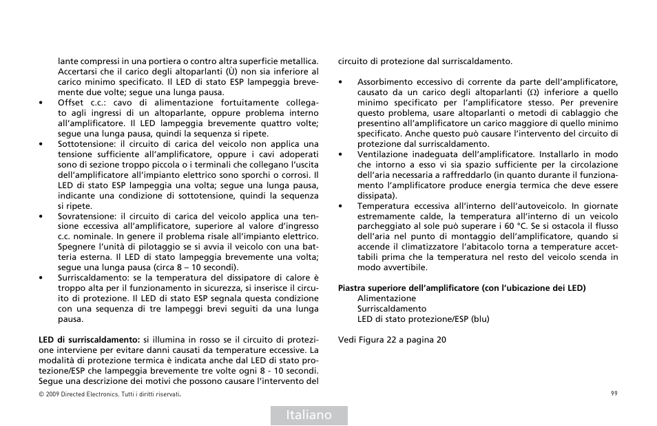 Italiano | Orion Car Audio HCCA COMPETITION HCCA10002 User Manual | Page 100 / 126