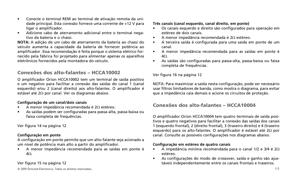 Onexües | Orion Car Audio HCCA COMPETITION HCCA10002 User Manual | Page 113 / 126