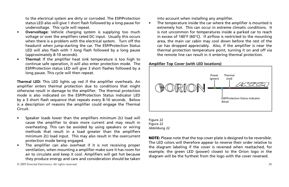 Orion Car Audio HCCA COMPETITION HCCA10002 User Manual | Page 21 / 126