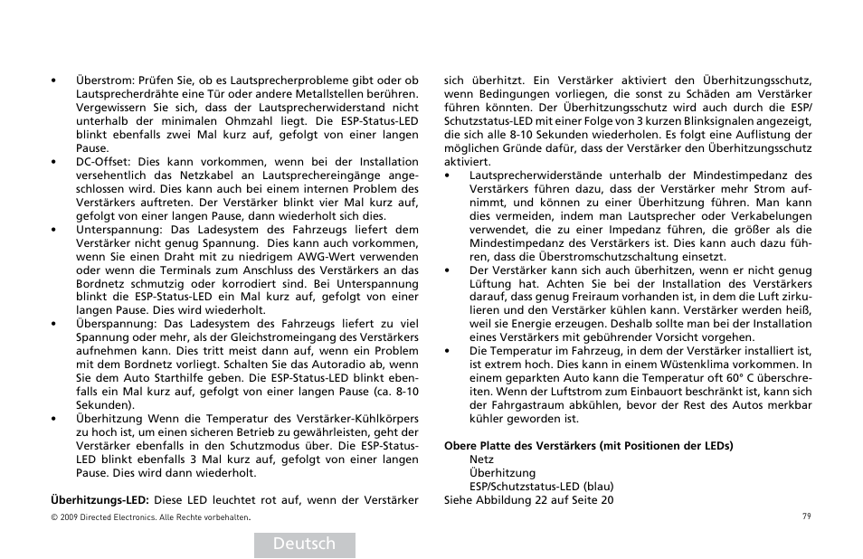Deutsch | Orion Car Audio HCCA COMPETITION HCCA10002 User Manual | Page 80 / 126