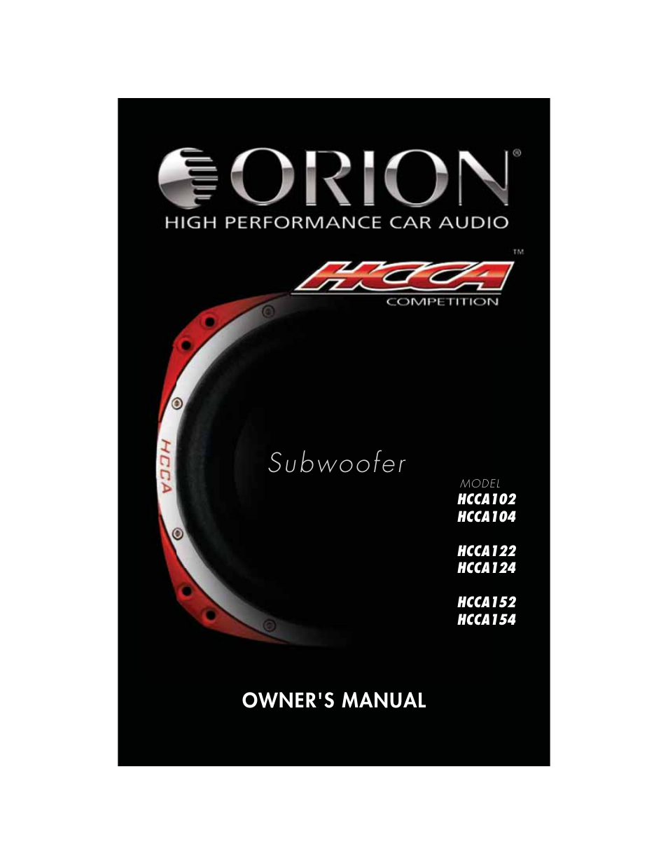 Orion Car Audio HCCA COMPETITION HCCA154 User Manual | 94 pages