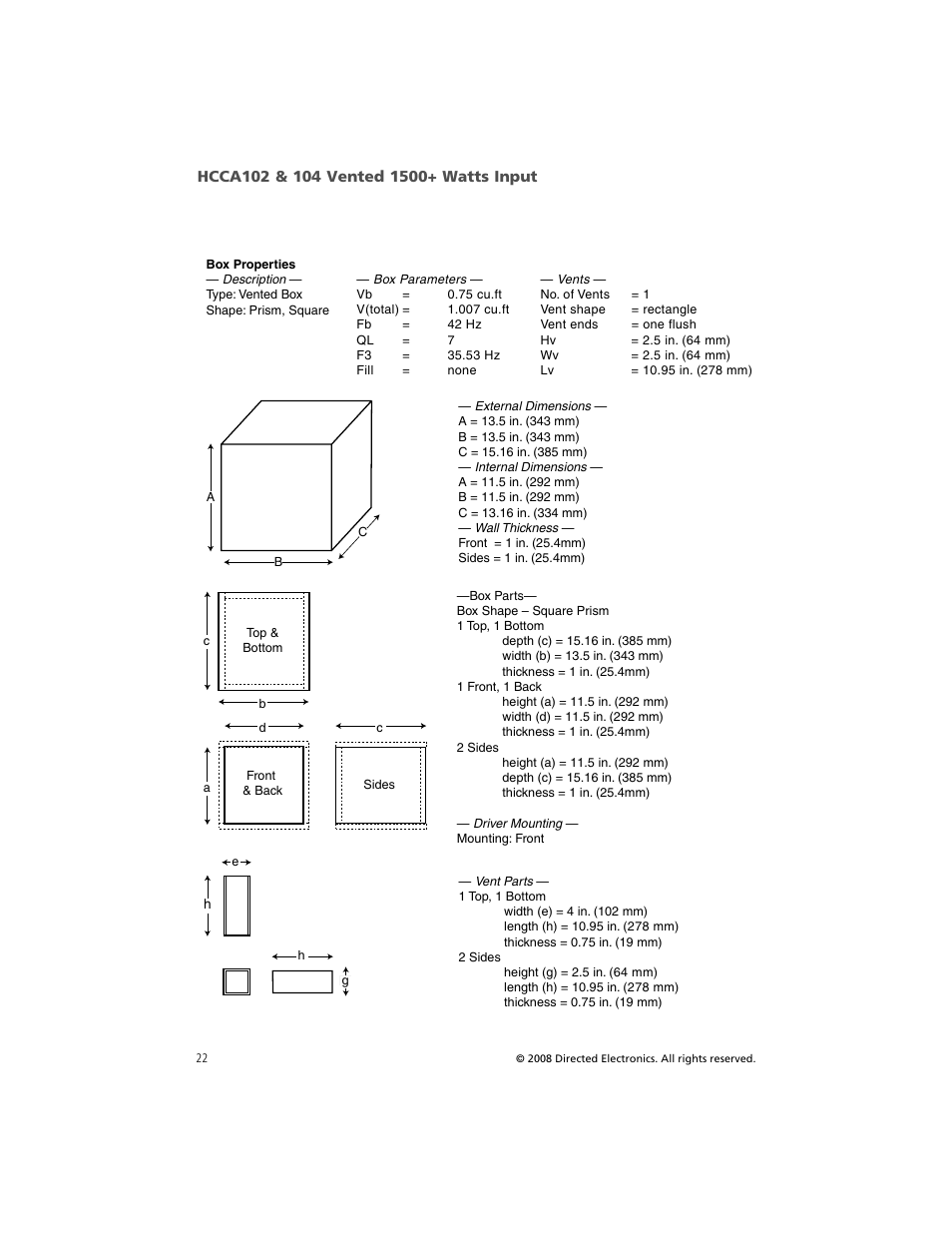 Orion Car Audio HCCA COMPETITION HCCA154 User Manual | Page 23 / 94