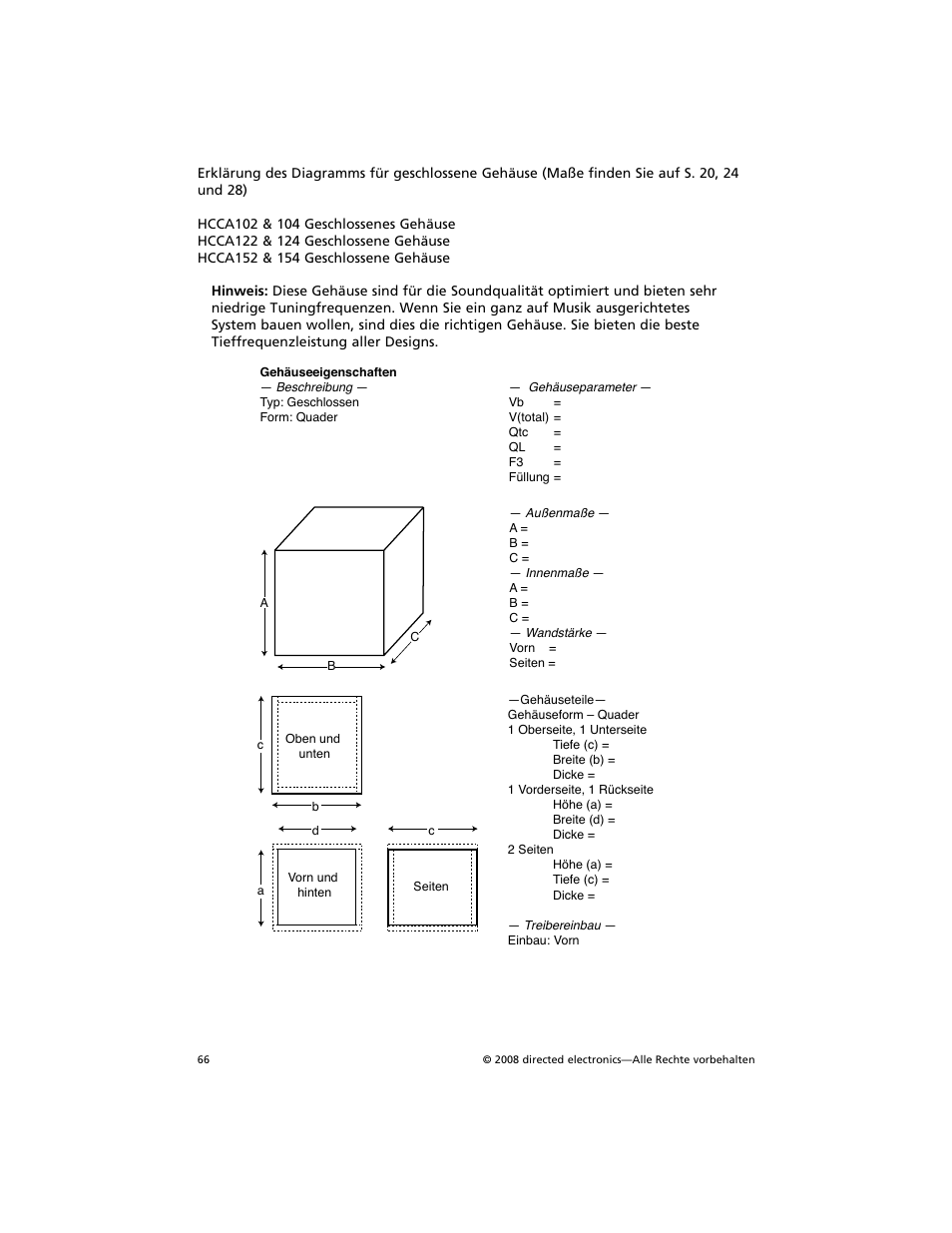 Orion Car Audio HCCA COMPETITION HCCA154 User Manual | Page 67 / 94