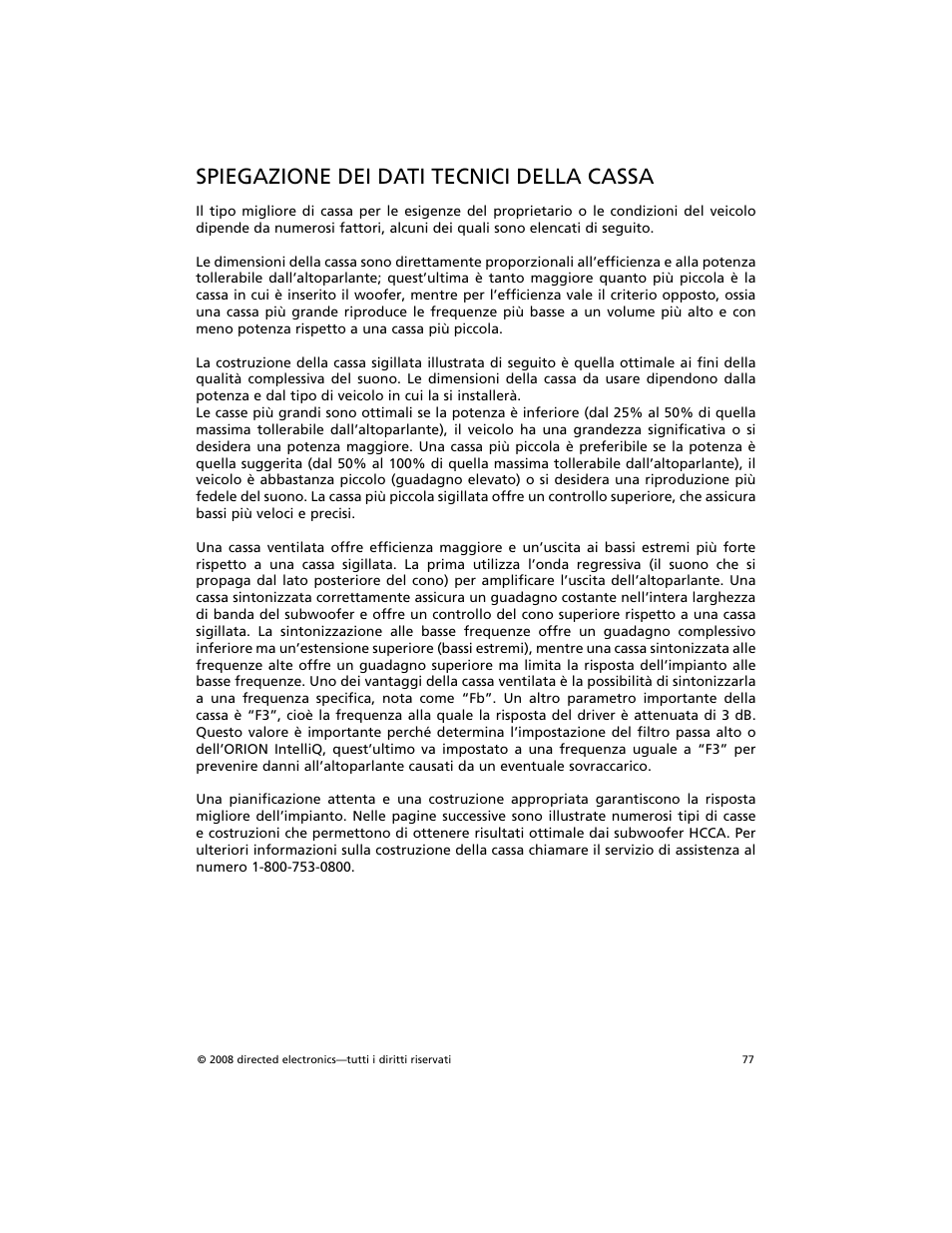 Spiegazione dei dati tecnici della cassa | Orion Car Audio HCCA COMPETITION HCCA154 User Manual | Page 78 / 94