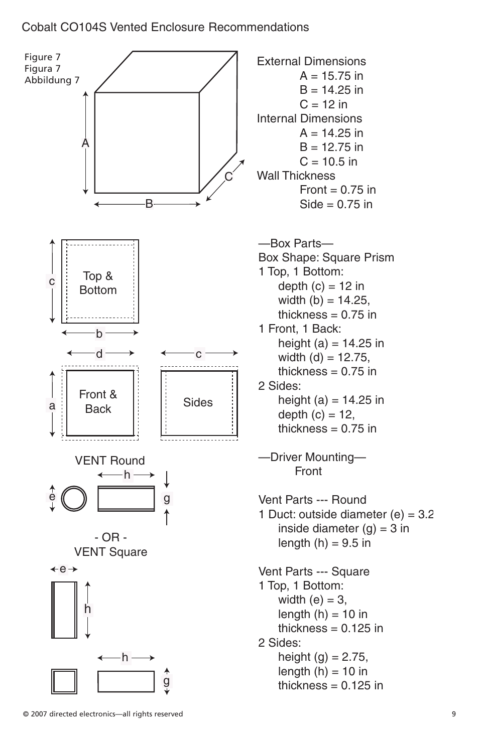 Orion Car Audio Cobalt CO154S User Manual | Page 10 / 52