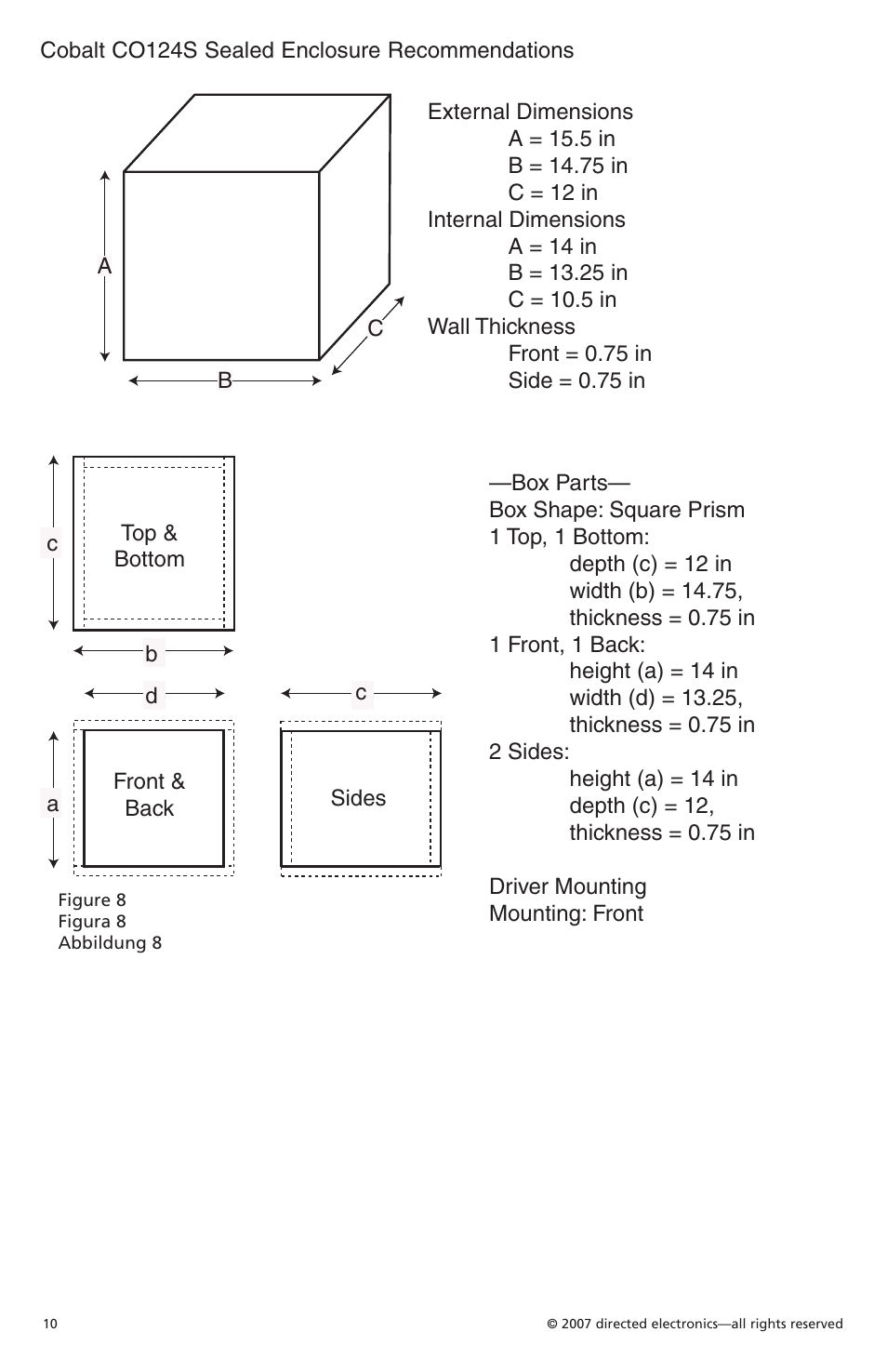 Orion Car Audio Cobalt CO154S User Manual | Page 11 / 52