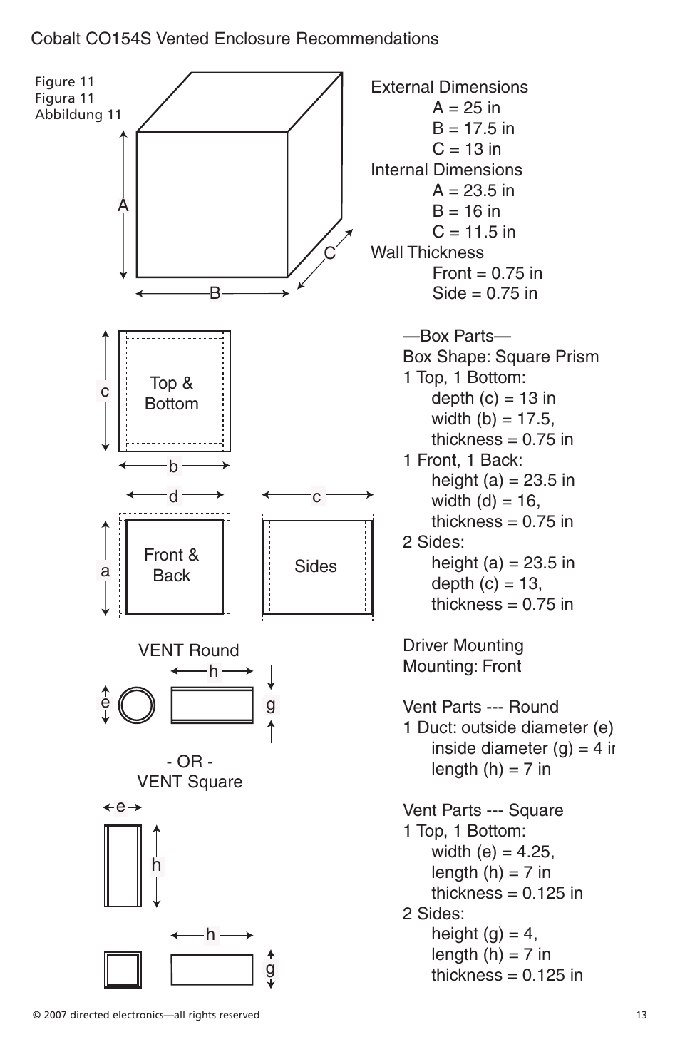 Orion Car Audio Cobalt CO154S User Manual | Page 14 / 52