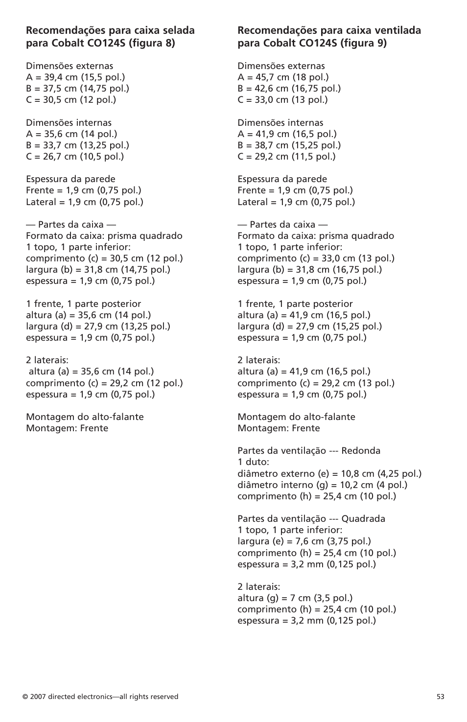 Orion Car Audio Cobalt CO154S User Manual | Page 49 / 52