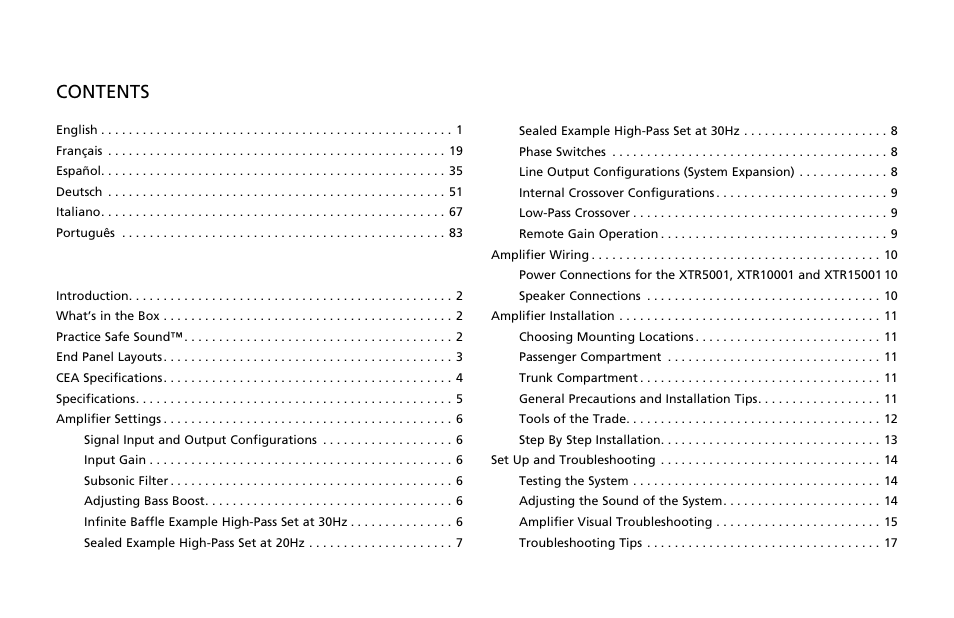 Orion Car Audio XTR15001 User Manual | Page 2 / 100