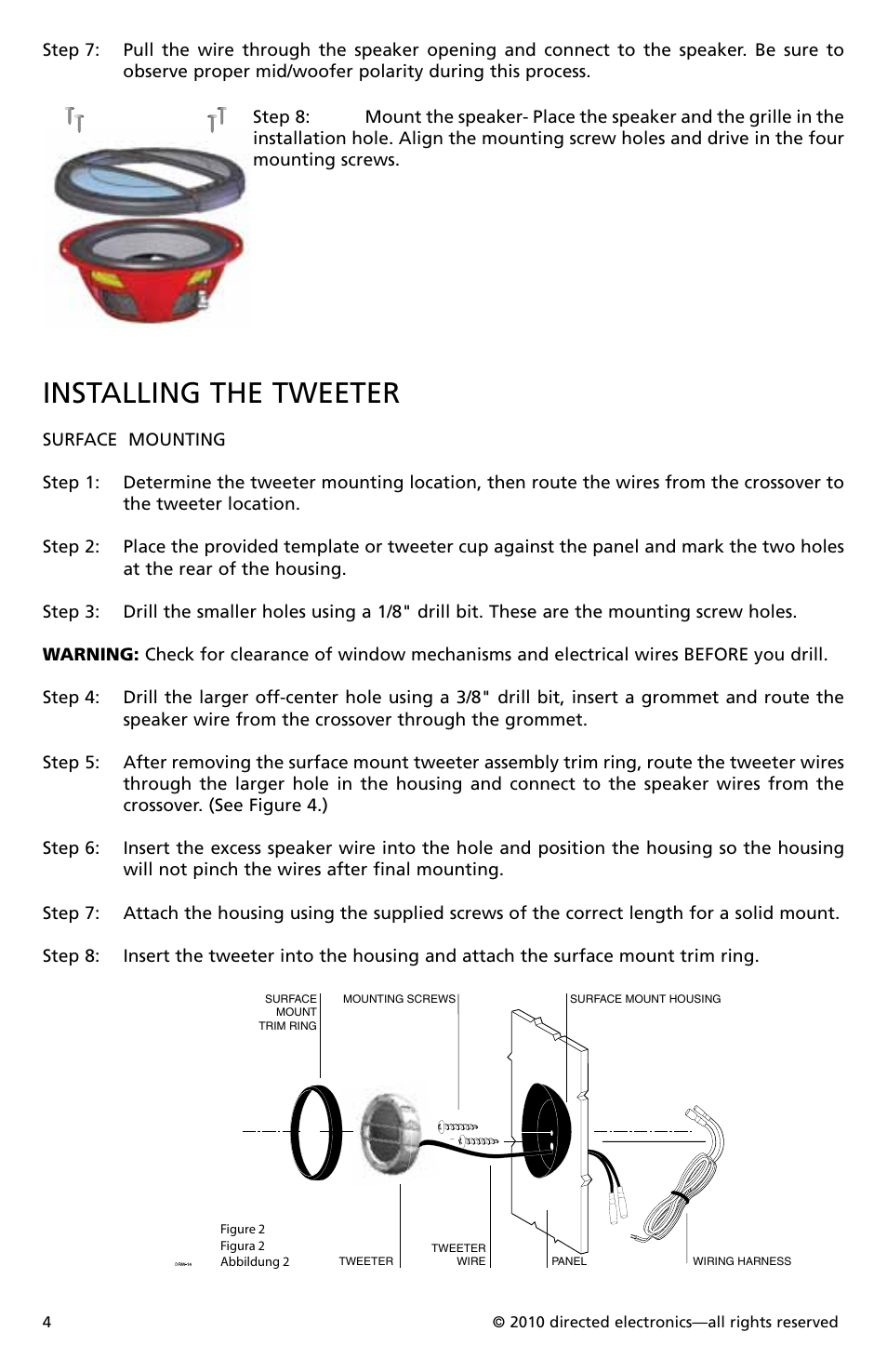 Installing the tweeter | Orion Car Audio HCCA52 User Manual | Page 5 / 30