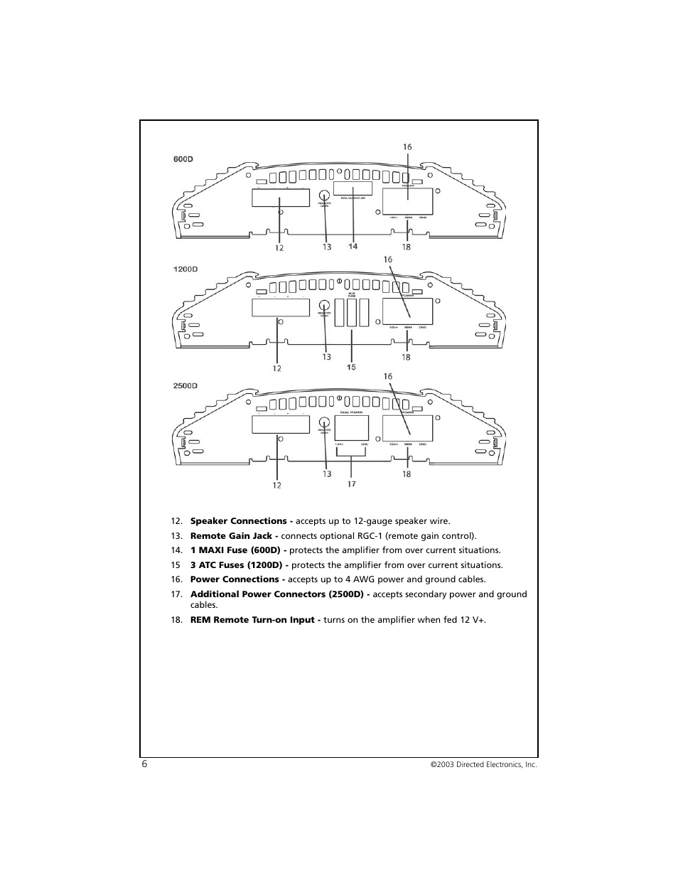 Orion Car Audio 2500D User Manual | Page 7 / 22