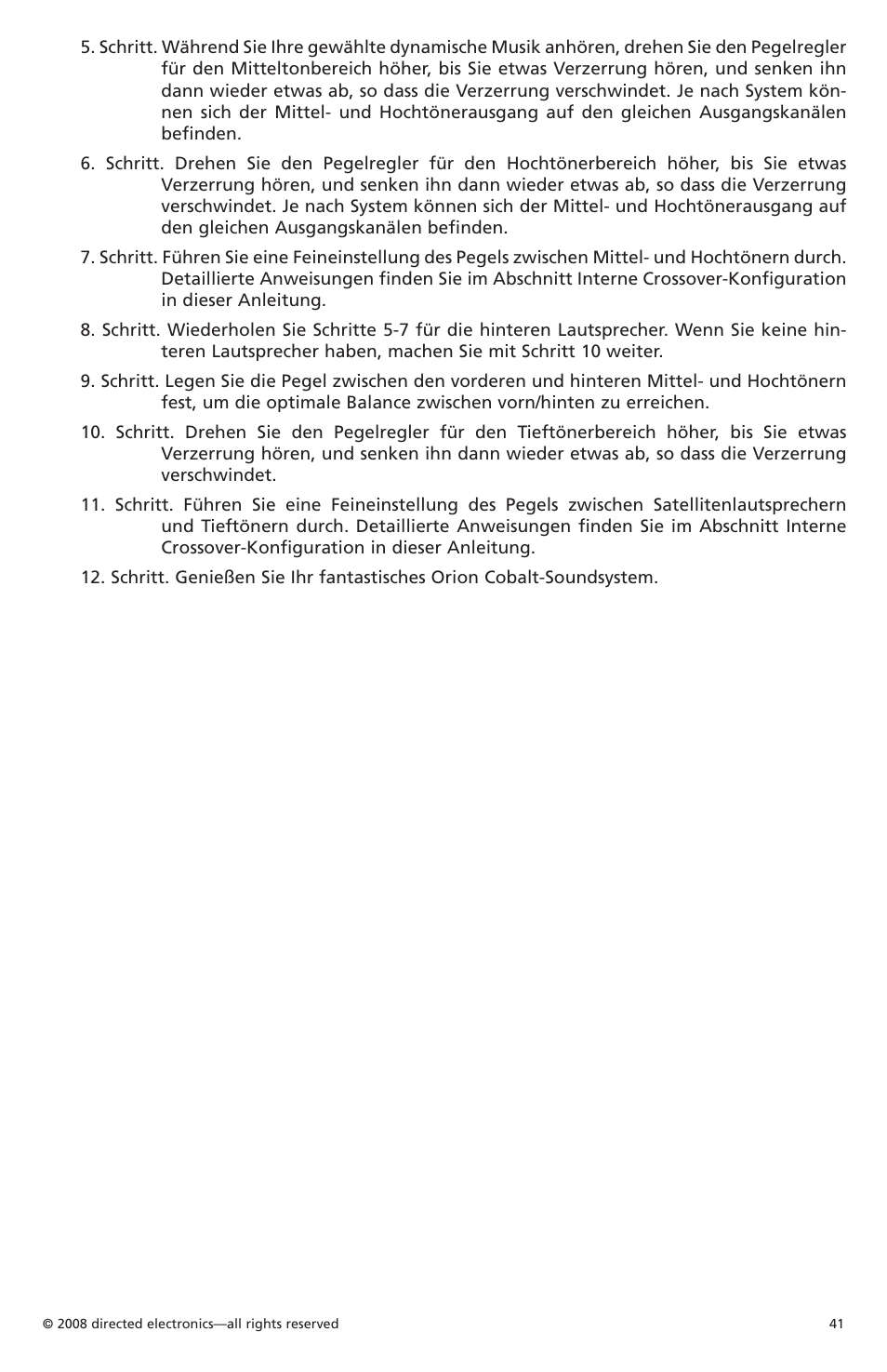 Orion Car Audio CO6004 User Manual | Page 42 / 66