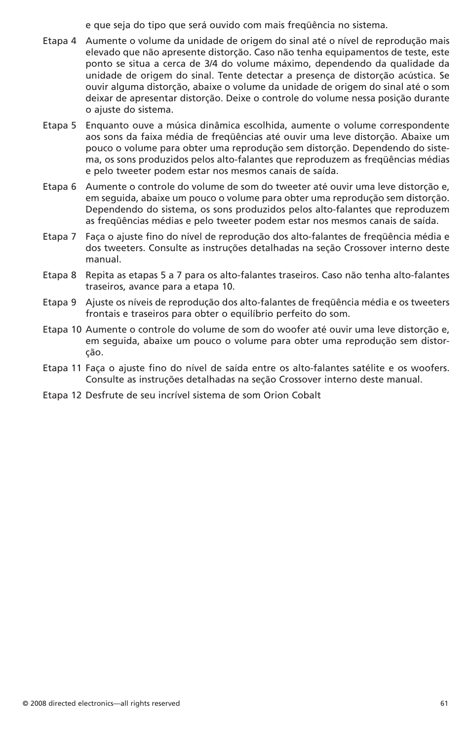 Orion Car Audio CO6004 User Manual | Page 62 / 66