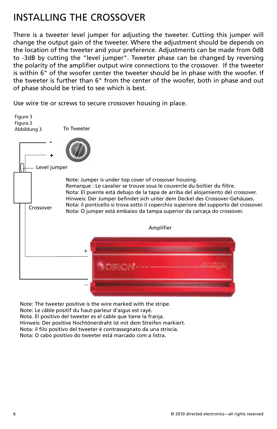 Installing the crossover | Orion Car Audio HCCA1002 User Manual | Page 7 / 30