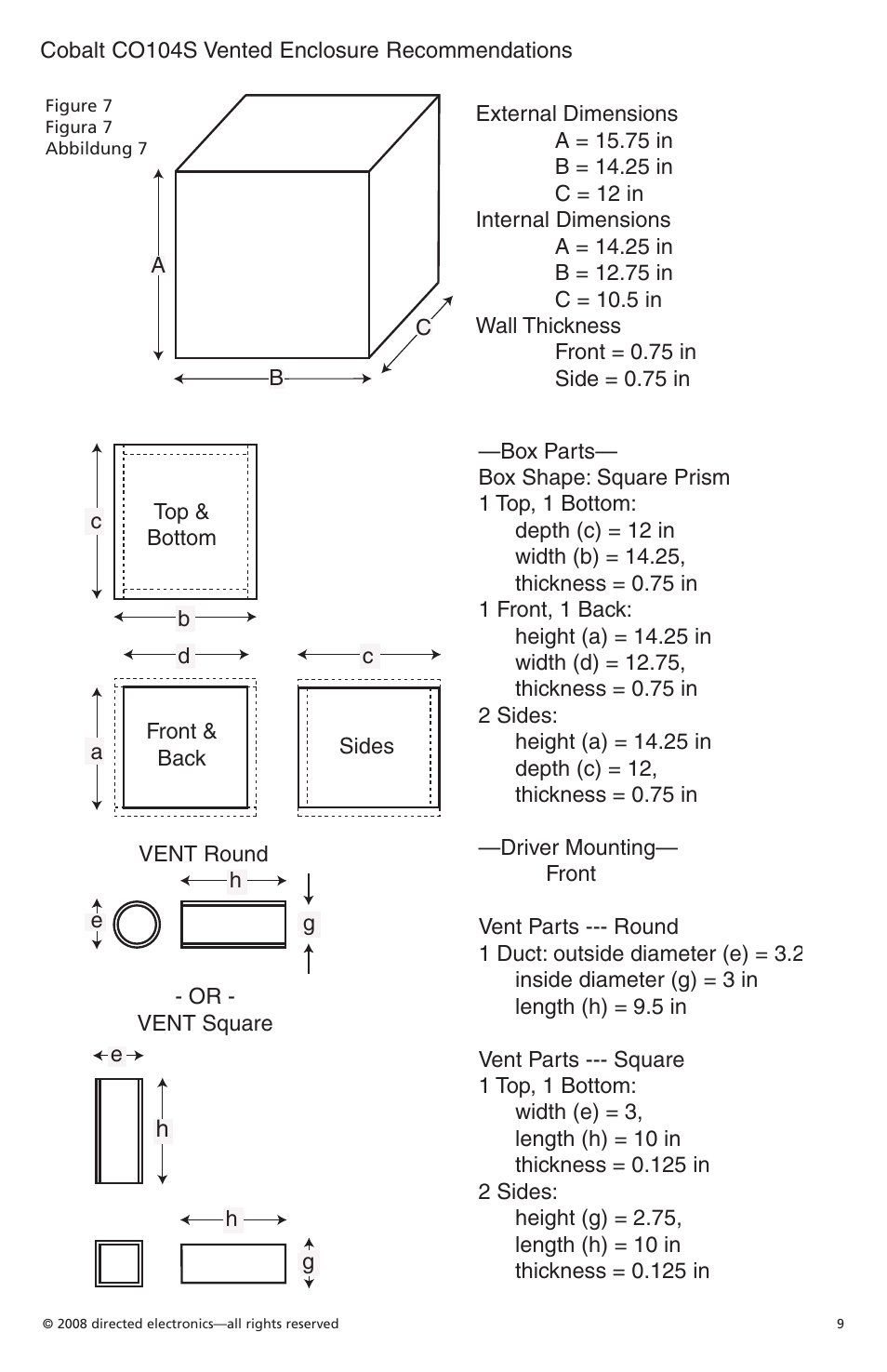 Orion Car Audio Cobalt CO104S User Manual | Page 10 / 57