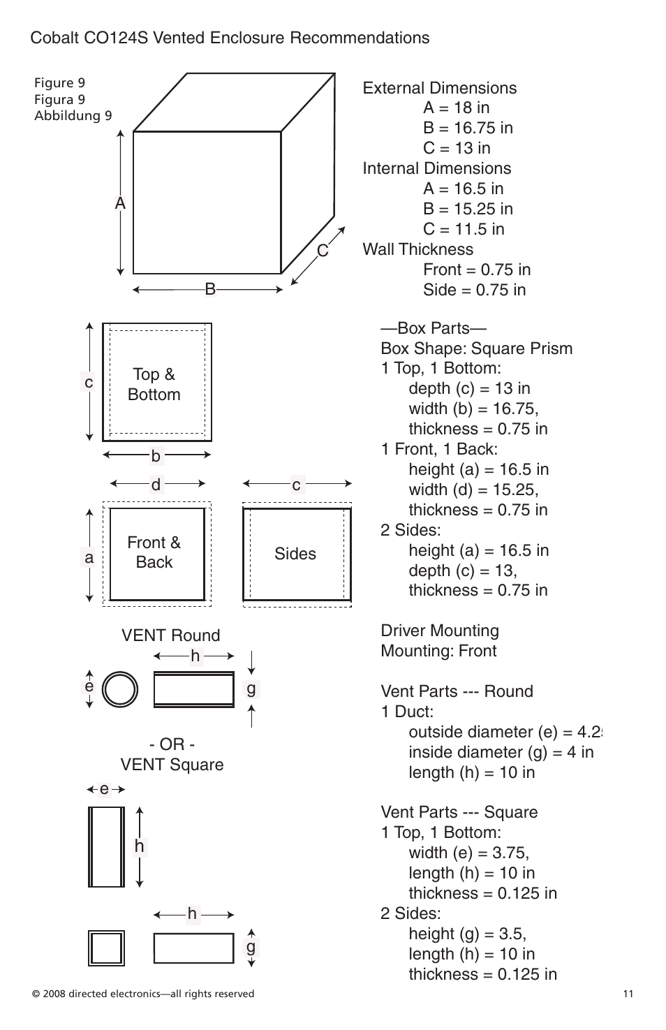Orion Car Audio Cobalt CO104S User Manual | Page 12 / 57