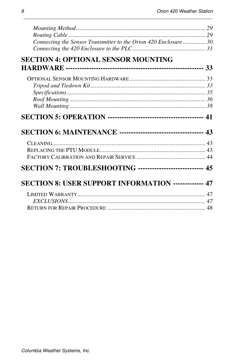 Orion Car Audio 420 User Manual | Page 8 / 50