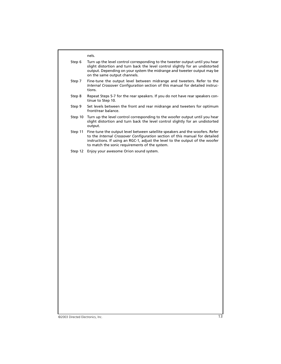 Orion Car Audio 3002 User Manual | Page 14 / 18