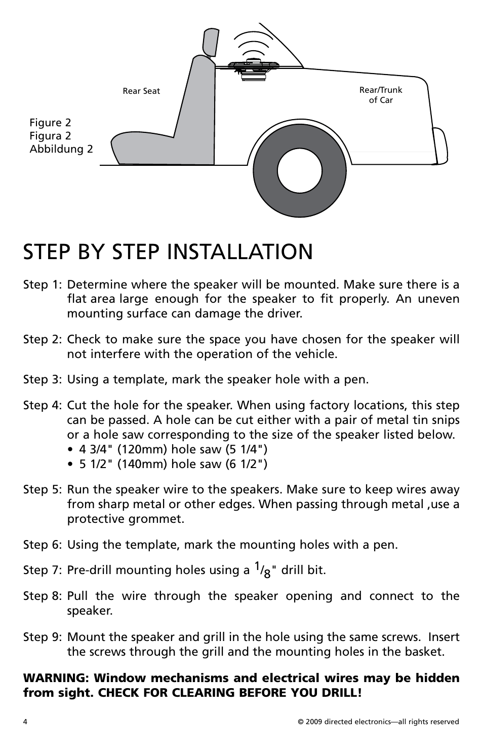 Step by step installation | Orion Car Audio CO500 User Manual | Page 5 / 29