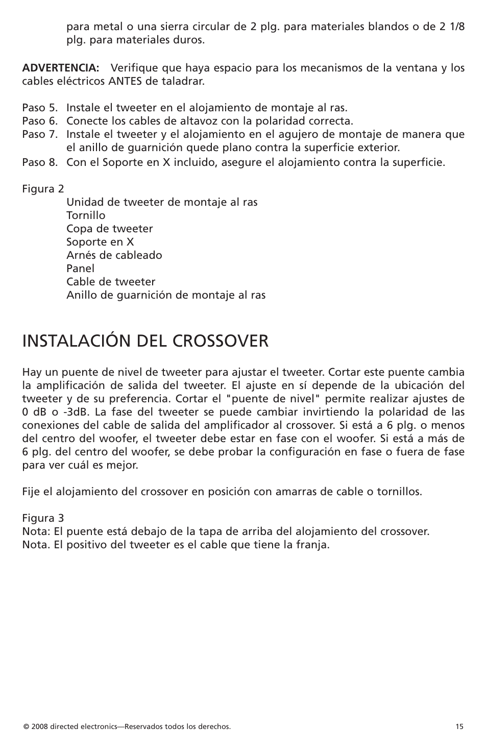 Instalación del crossover | Orion Car Audio XTR1002 User Manual | Page 16 / 30