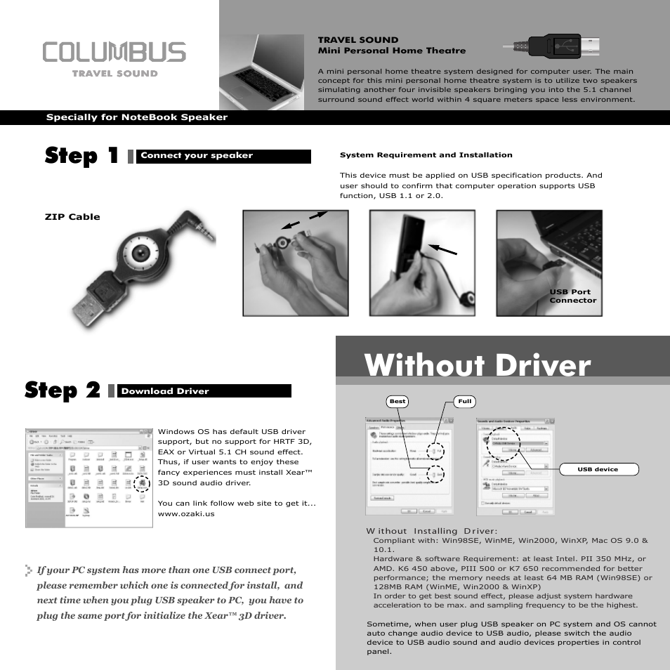 Without driver, Step 2 step 1 | Ozaki Worldwide Nita NB001 User Manual | Page 2 / 6