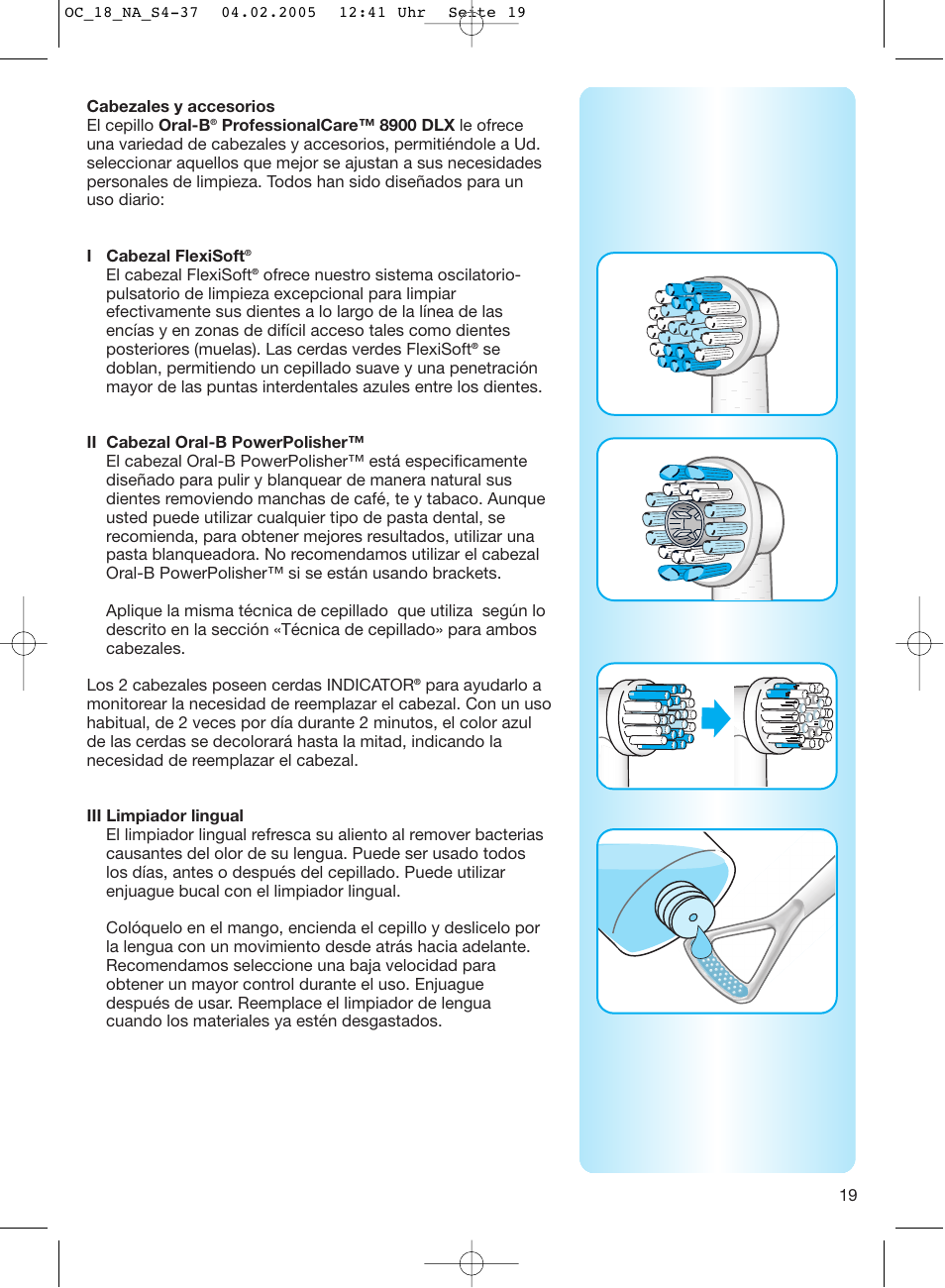 Oral-B EM 3032 User Manual | Page 19 / 33