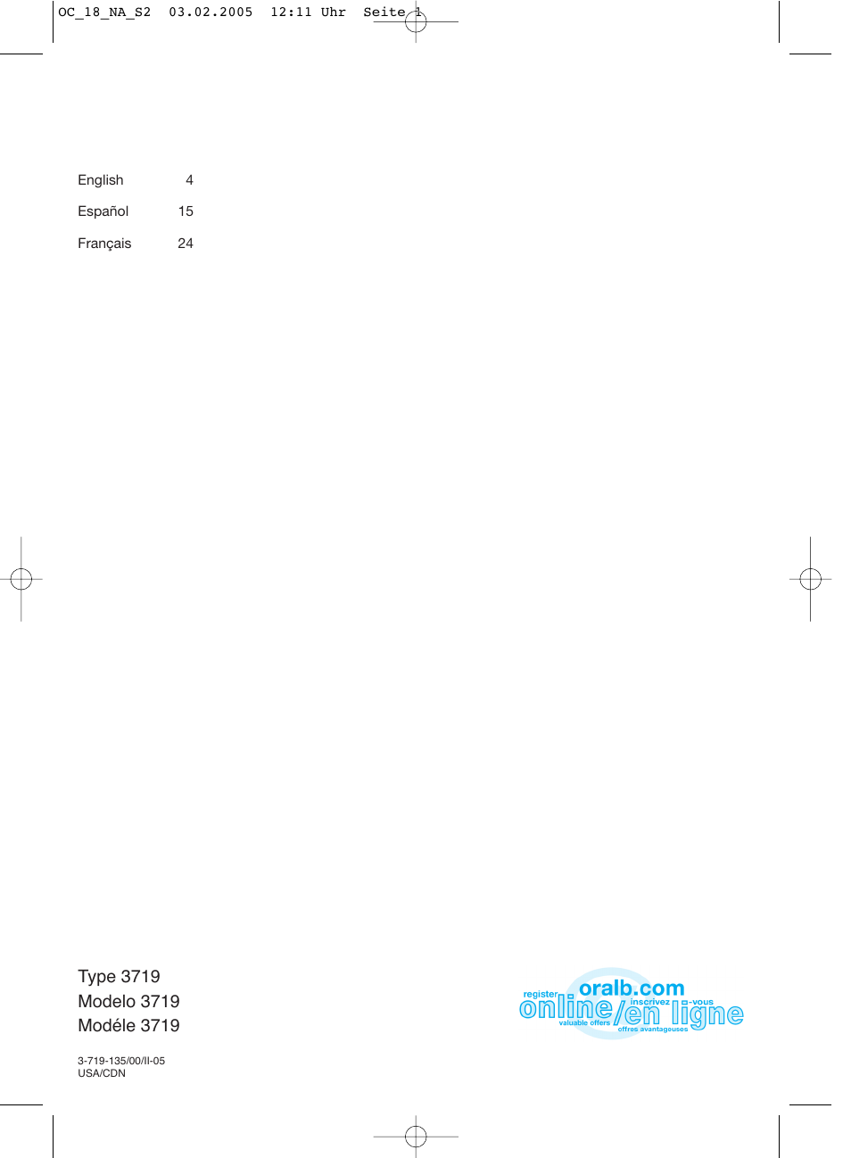 Oral-B EM 3032 User Manual | Page 2 / 33